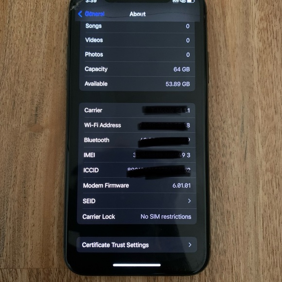Apple iPhone X - 64GB - Space Gray (Unlocked) A1901 (GSM) (CA) - Picture 5 of 15